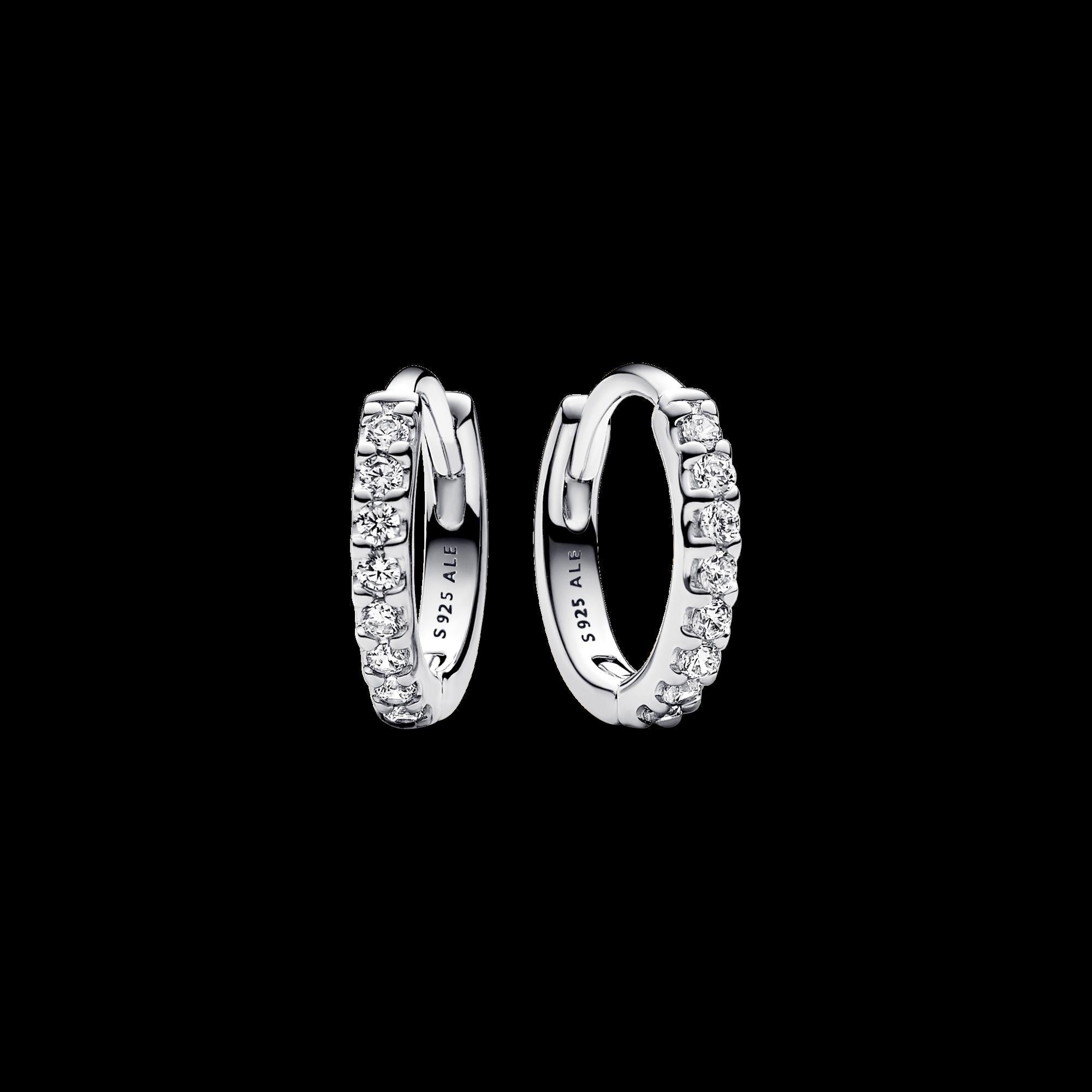 Sparkling Huggie Hoop Earrings