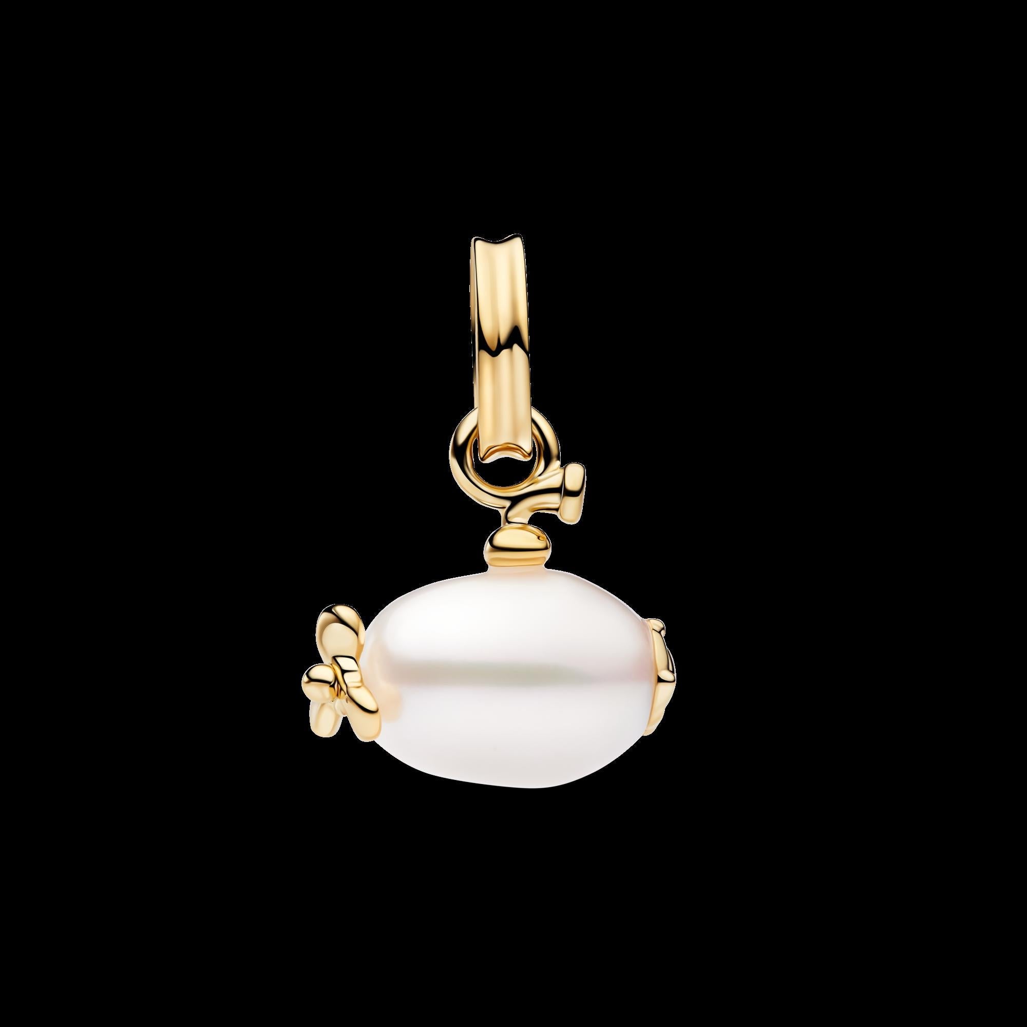 Treated Freshwater Cultured Baroque Pearl Submarine Dangle Charm